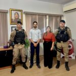 Prefeita Andréia Inácio recebe comandante do 20º BPM em Senador José Bento
