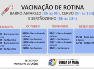 CALENDARIO VACINACAO ROTINA