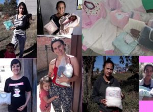 CRAS entrega roupinhas produzidas por confec+º+úo de Borda da Mata para m+úes de rec+®m-nascidos e gestantes