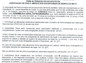 Edital de Convocação da Apae